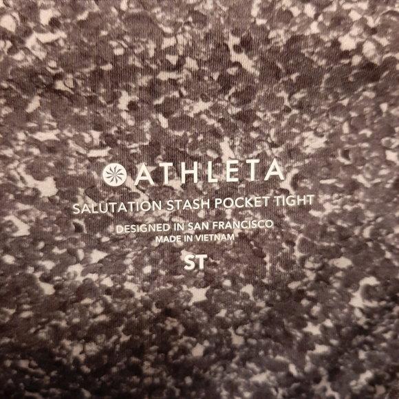 Athleta Salutation Stash Pocket Tight ST Women's Small Tall Gray Yoga Leggings - Picture 5 of 7